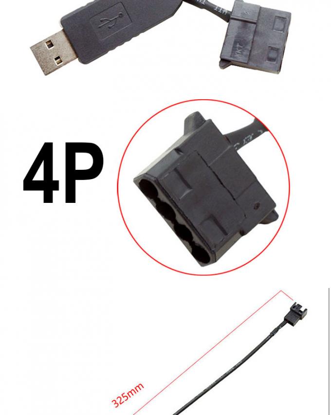 USB 5V до 12V напряжение Step Up 3 Pin и 4 Pin PC кабель адаптера питания вентилятора 2