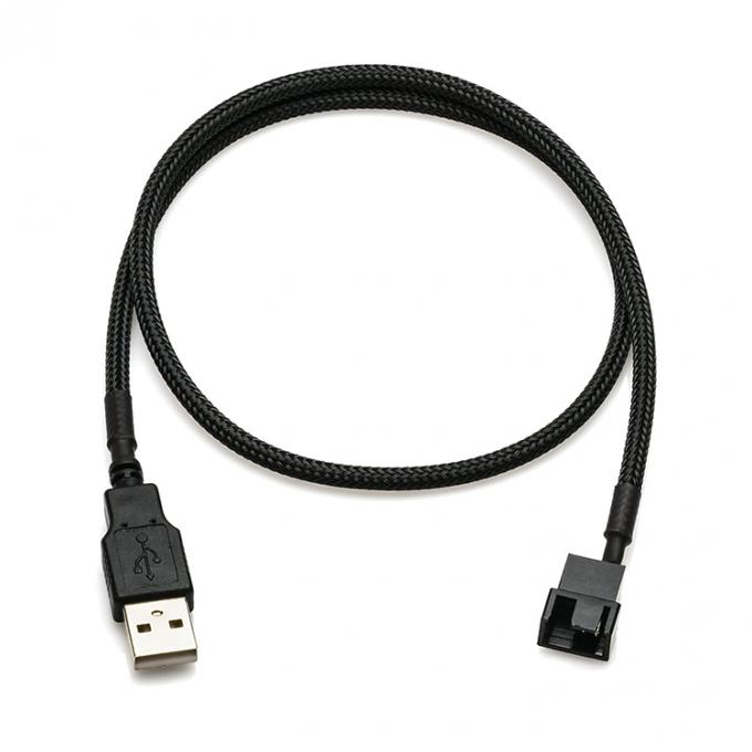 Вплетенный USB на 3 Pin 4 Pin Molex женский PWM 5V вентилятор питания адаптер соединитель кабель для компьютерного охладителя 0