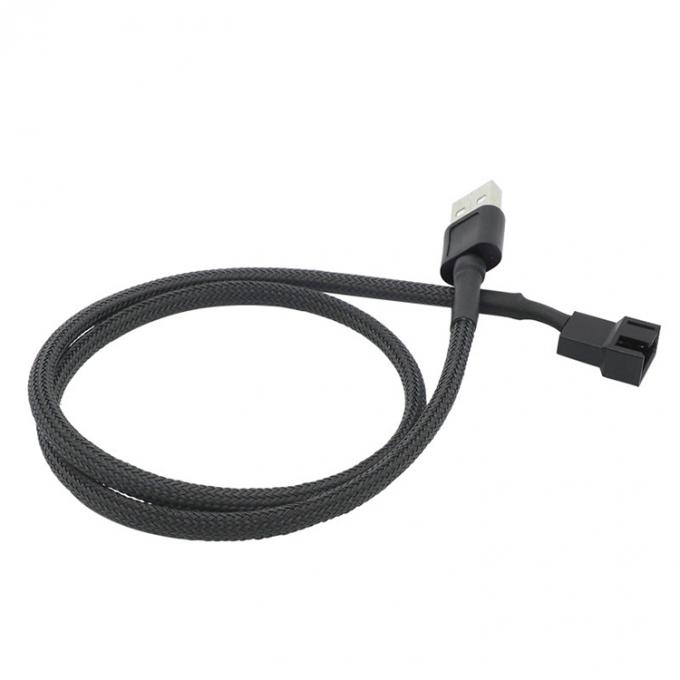 Вплетенный USB на 3 Pin 4 Pin Molex женский PWM 5V вентилятор питания адаптер соединитель кабель для компьютерного охладителя 3