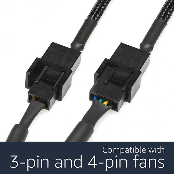 Вплетенный USB на 3 Pin 4 Pin Molex женский PWM 5V вентилятор питания адаптер соединитель кабель для компьютерного охладителя 1