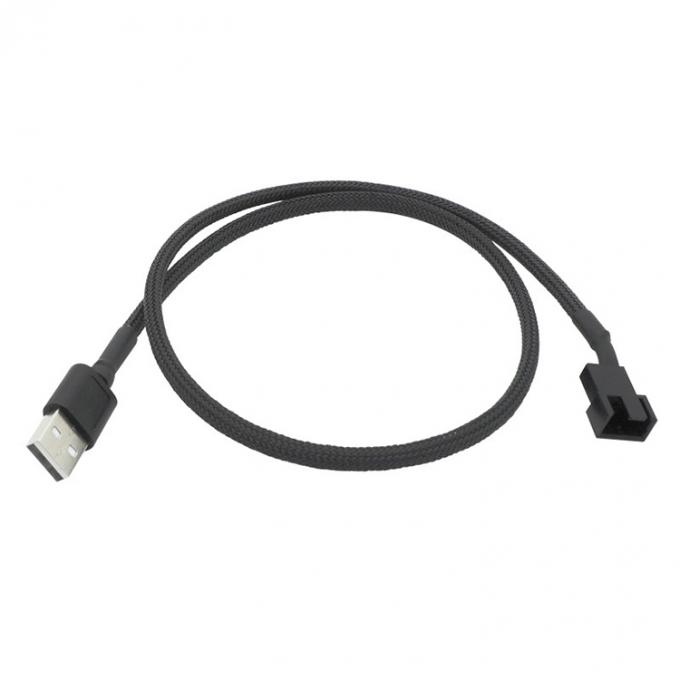 Вплетенный USB на 3 Pin 4 Pin Molex женский PWM 5V вентилятор питания адаптер соединитель кабель для компьютерного охладителя 4