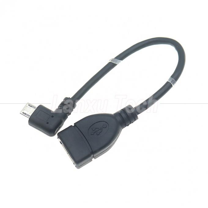 Портативный короткий 90-градусный правый угол Micro V8 на USB женский разъем OTG кабель адаптера для телефона ноутбук 1