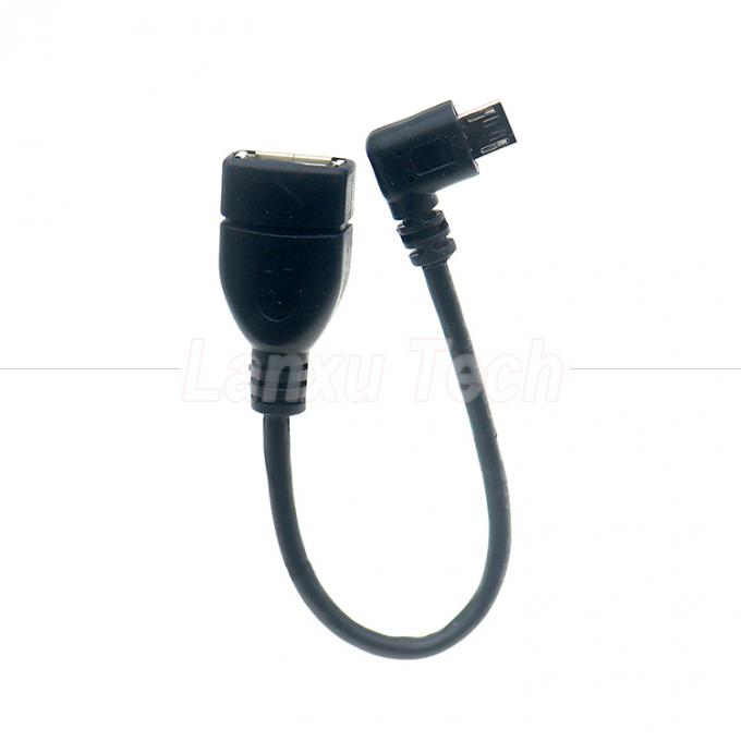 Портативный короткий 90-градусный правый угол Micro V8 на USB женский разъем OTG кабель адаптера для телефона ноутбук 0
