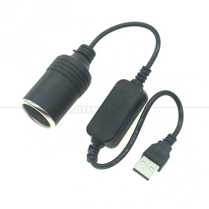 Высококачественный 12W 5V USB к 12V преобразователь сигаретный розетка зажигалка кабельный адаптер со светодиодным модулем напряжения 1