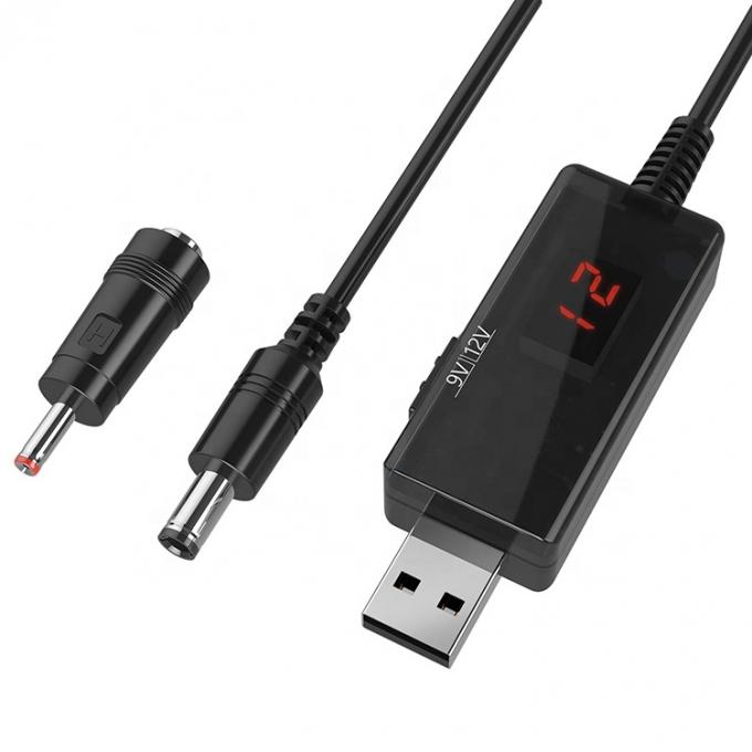 Дисплей с LED Multi Compatible Voltage Set Up Booster 5V до 9V 12V USB до кабеля для зарядки постоянного тока 2