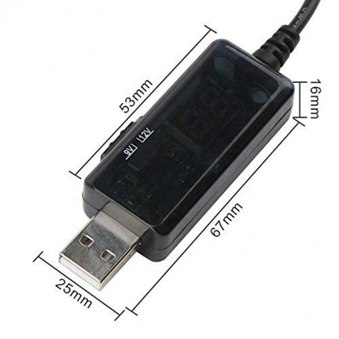 Дисплей с LED Multi Compatible Voltage Set Up Booster 5V до 9V 12V USB до кабеля для зарядки постоянного тока 4