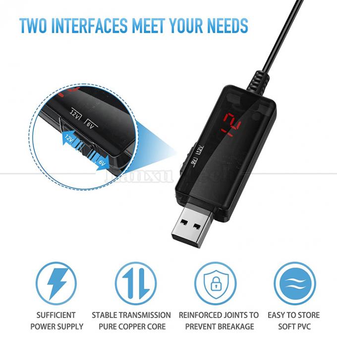 1m Drok 5V USB для повышения 9V 12V Step Up Multi Output DC Converter Cable для роутера модема 4
