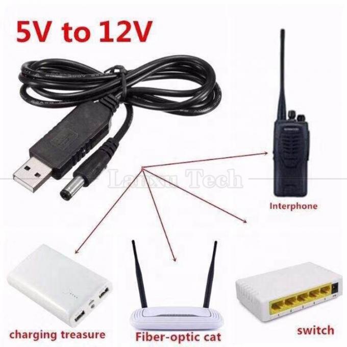 Горячая продажа 5V USB на 9V 12V DC выходной преобразователь Booster Wi-Fi модем маршрутизатор кабель питания 3