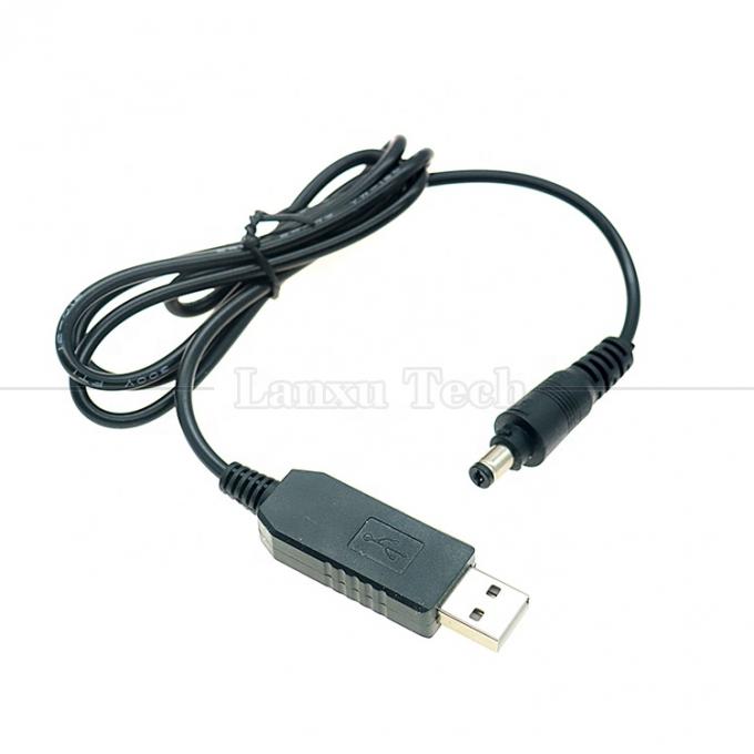 Высококачественный 5V USB до 12V выход DC 5.5x2.1mm замок разъединитель Booster установить питание USB кабель для светодиодной ленты струнные лампы лампочка 3