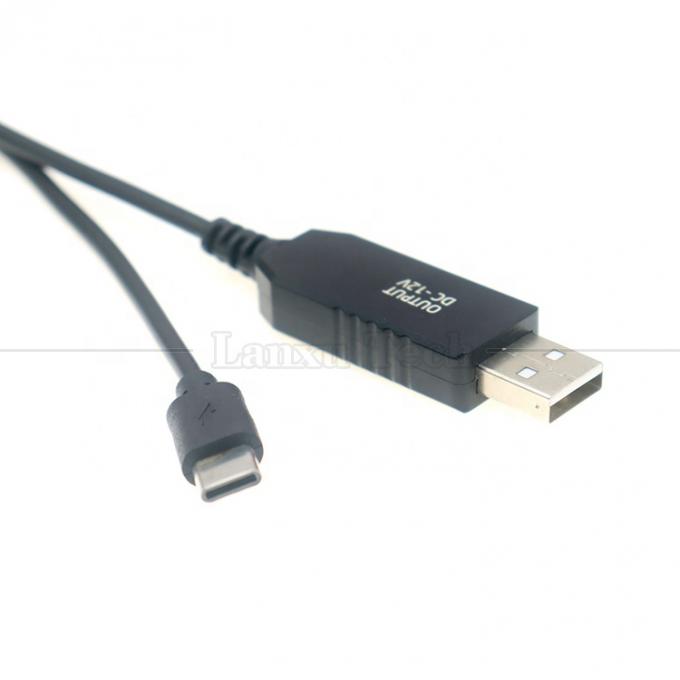 USB 5V к USB типа C 12V выходной бустер преобразователь кабель зарядного устройства для светодиодных ламп 3