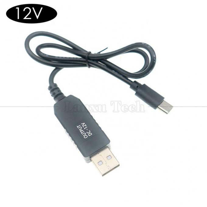 USB 5V к USB типа C 12V выходной бустер преобразователь кабель зарядного устройства для светодиодных ламп 1