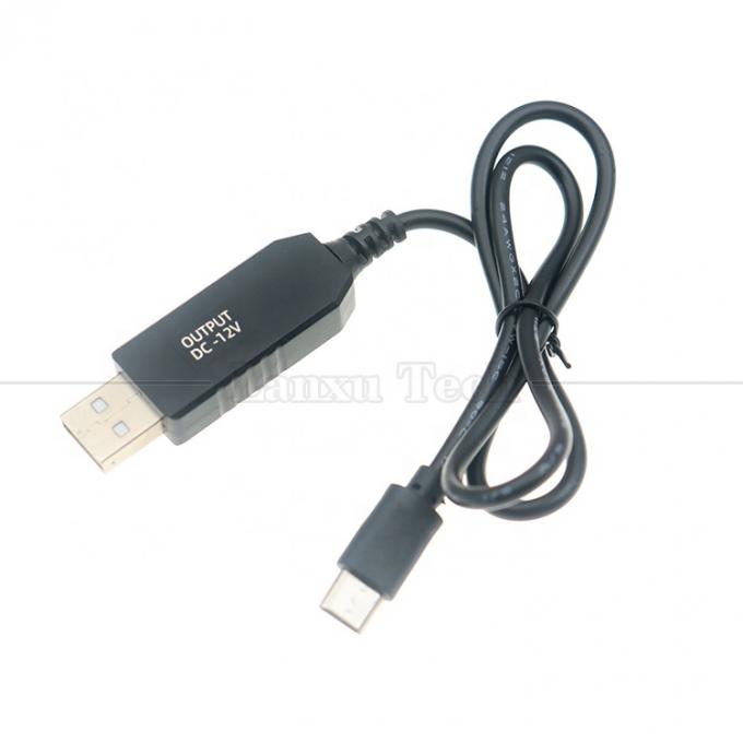 USB 5V к USB типа C 12V выходной бустер преобразователь кабель зарядного устройства для светодиодных ламп 5