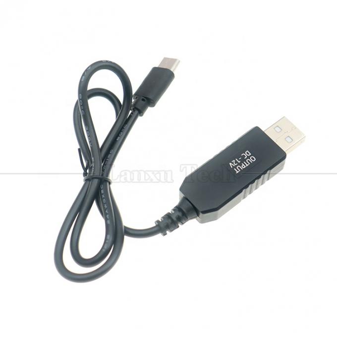 USB 5V к USB типа C 12V выходной бустер преобразователь кабель зарядного устройства для светодиодных ламп 2