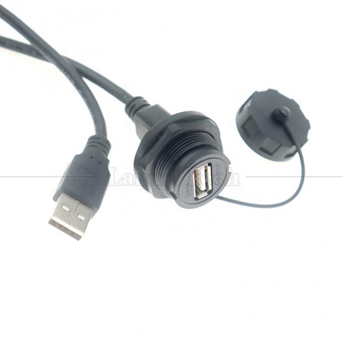 Водонепроницаемая мужская к женской панели монтаж USB типа А порт соединителя расширительный кабель 2