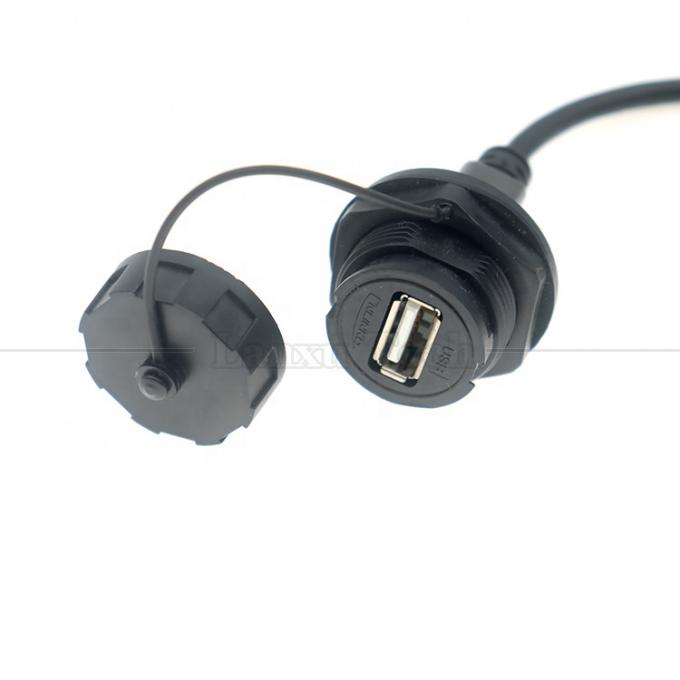 Водонепроницаемая мужская к женской панели монтаж USB типа А порт соединителя расширительный кабель 4