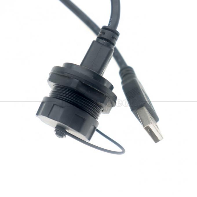 Водонепроницаемая мужская к женской панели монтаж USB типа А порт соединителя расширительный кабель 3