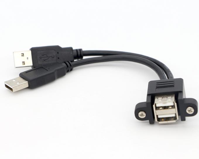 Сверло блокировка 0,5 М 1 М Мужчина-женщина двойной USB 2.0 панель монтаж расширительный кабель 6