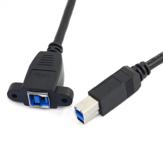 Винтовая блокировка штанги Мужчина к женщине панель монтаж USB 3.0 Тип B принтер расширения кабеля 2