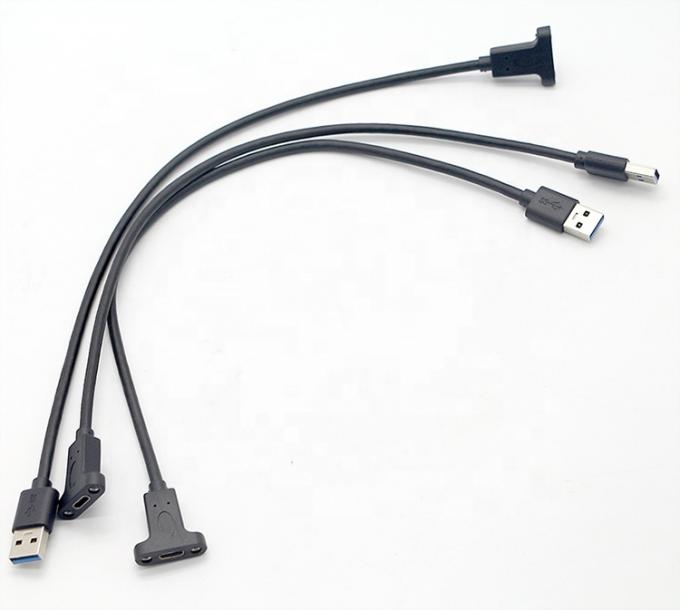 Винтовой блокировщик USB 3.0 Мужчина на USB типа C 3.1 Женщина панель монтаж USB 3.0 расширительный кабель 1