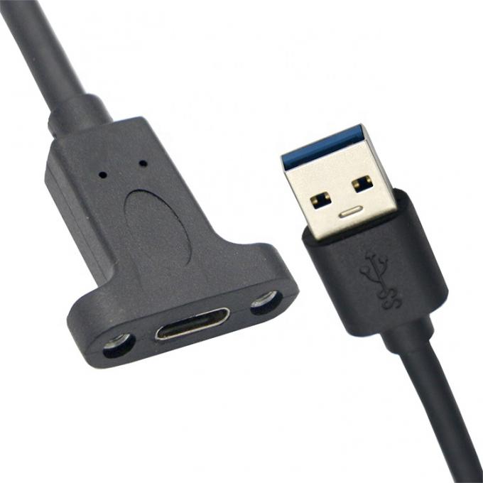 Винтовой блокировщик USB 3.0 Мужчина на USB типа C 3.1 Женщина панель монтаж USB 3.0 расширительный кабель 2