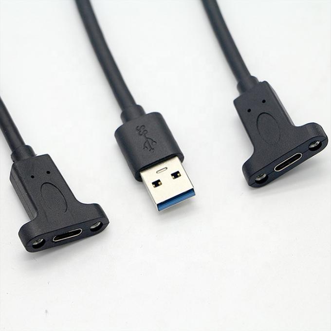 Винтовой блокировщик USB 3.0 Мужчина на USB типа C 3.1 Женщина панель монтаж USB 3.0 расширительный кабель 5