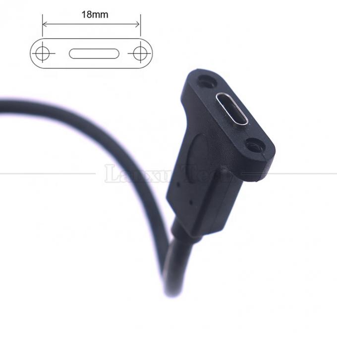 Настройка USB3.1 Gen2 Винтовой блокировщик Студ USB Тип C 3.1 Панельный монтаж расширительного кабеля 4