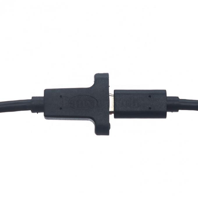 Настройка USB3.1 Gen2 Винтовой блокировщик Студ USB Тип C 3.1 Панельный монтаж расширительного кабеля 6
