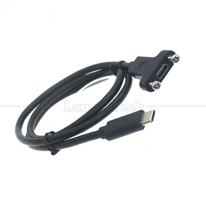 Настройка USB3.1 Gen2 Винтовой блокировщик Студ USB Тип C 3.1 Панельный монтаж расширительного кабеля 5