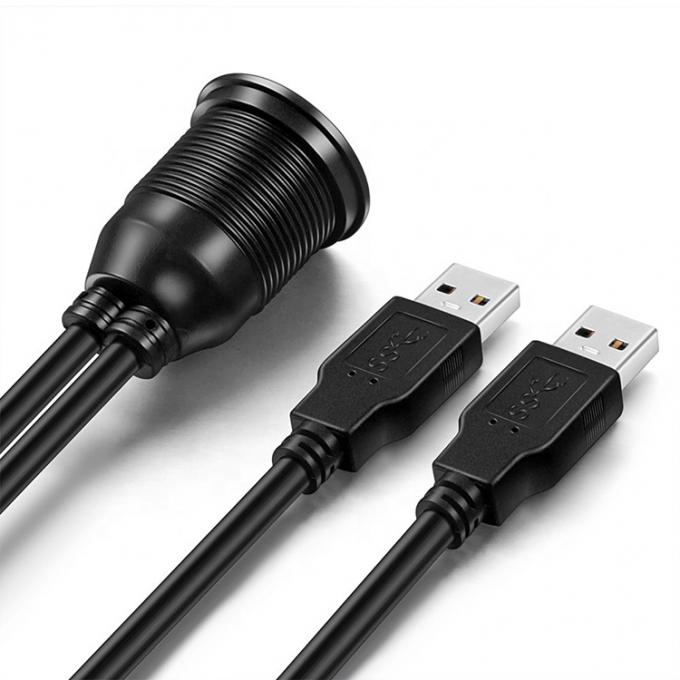 Водонепроницаемая мужчина-женщина Aux Car панель приборной панели двойной USB 3.0 плавный монтаж расширения кабеля для мотоцикла 3