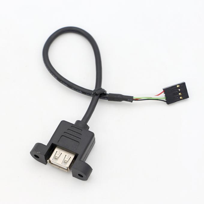 Специальное винтовое блокировочное отверстие 1M 2M женское USB A панель монтажа на кабель соединителя Dupont 4