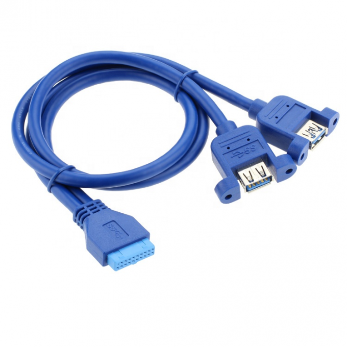 Двухпанельная установка USB 3.0 Женщина на IDC 20 PIN Женщина Компьютерный корпус ПК Кабель материнской платы 1