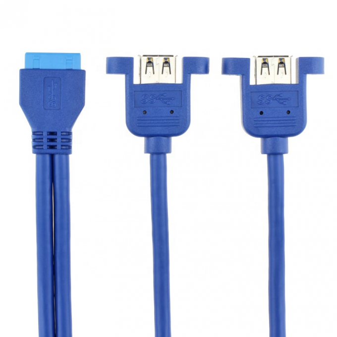 Двухпанельная установка USB 3.0 Женщина на IDC 20 PIN Женщина Компьютерный корпус ПК Кабель материнской платы 2