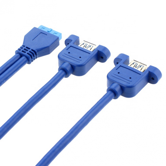 Двухпанельная установка USB 3.0 Женщина на IDC 20 PIN Женщина Компьютерный корпус ПК Кабель материнской платы 3