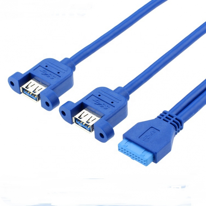 Двухпанельная установка USB 3.0 Женщина на IDC 20 PIN Женщина Компьютерный корпус ПК Кабель материнской платы 4