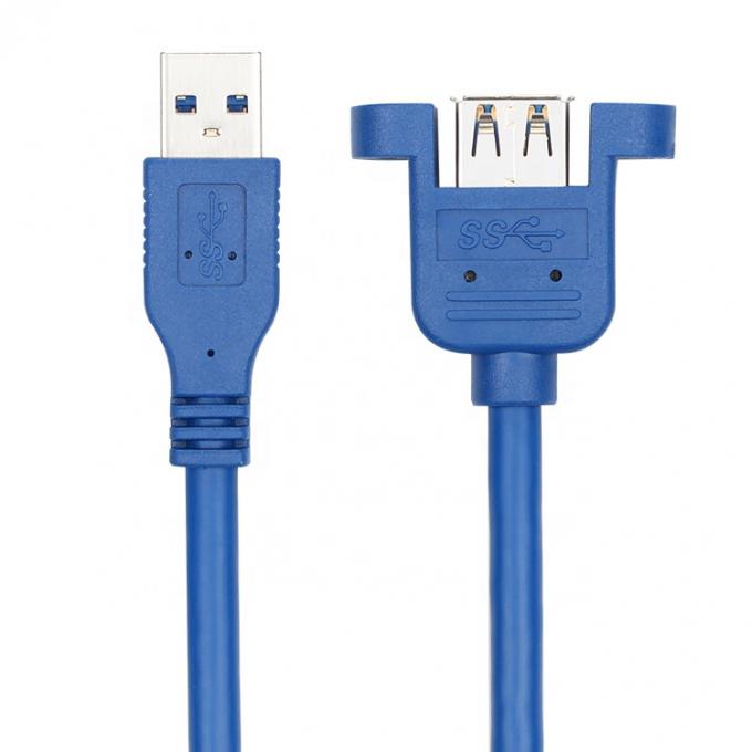 Высокоскоростные данные 5 Гбит / с USB 3.0 типа А Мужчина на женщину панель монтаж USB 3.0 расширительный кабель 2
