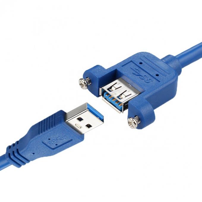Высокоскоростные данные 5 Гбит / с USB 3.0 типа А Мужчина на женщину панель монтаж USB 3.0 расширительный кабель 5