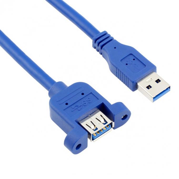 Высокоскоростные данные 5 Гбит / с USB 3.0 типа А Мужчина на женщину панель монтаж USB 3.0 расширительный кабель 4