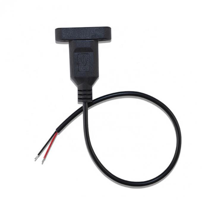 Настроенная панель с установкой USB женский на обнаженный проволока консервированный открытый конец кабеля 1