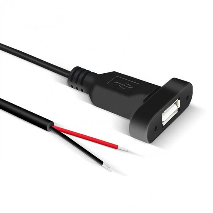 Настроенная панель с установкой USB женский на обнаженный проволока консервированный открытый конец кабеля 4