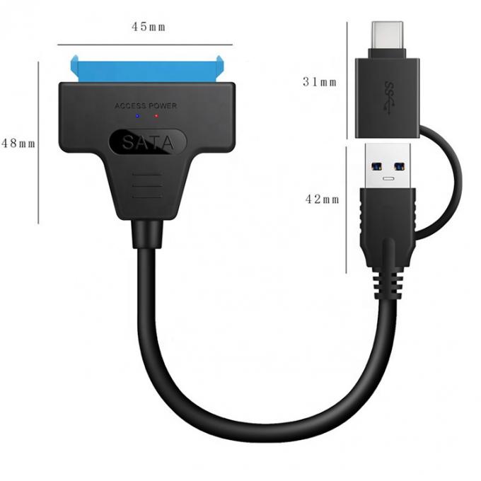 Высокая скорость 5 Гбит / с 2,5 дюймовый SSD HDD жесткий диск типа C USB 3.0 кабель адаптера Sata 3