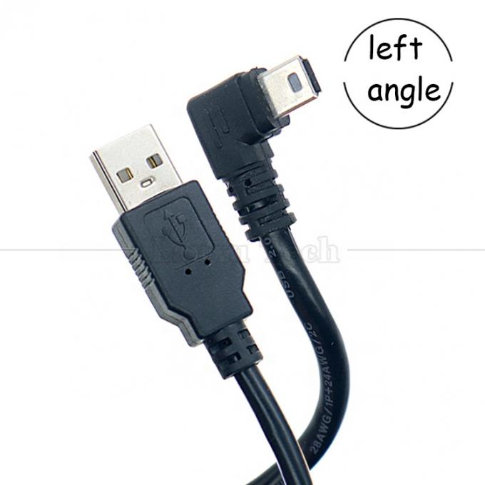 Настройка 90 градусов левого угла USB мужской на MINI 5P USB кабель для камеры контроллера PS3 2