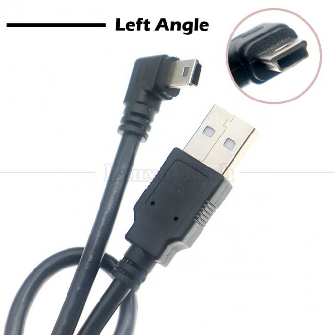 Настройка 90 градусов левого угла USB мужской на MINI 5P USB кабель для камеры контроллера PS3 3