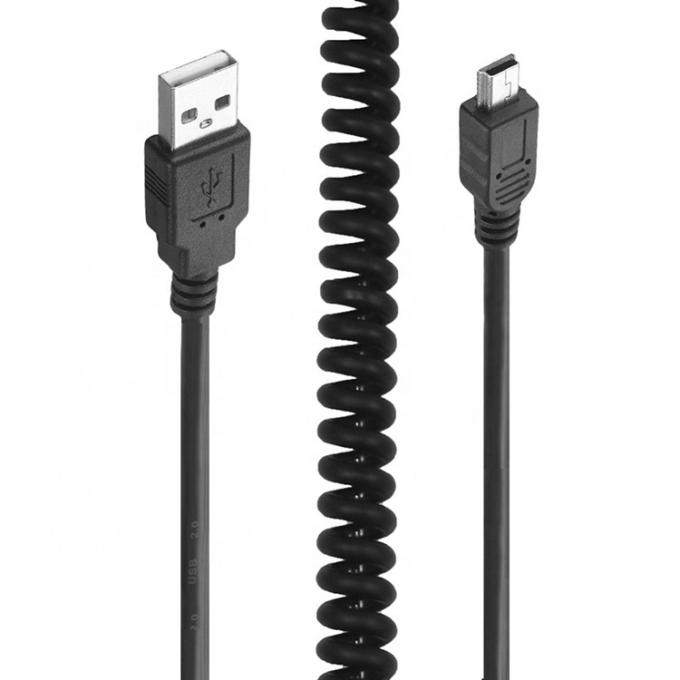 Высококачественный пружинный катушек зарядка данных мини USB 2.0 расширение зарядного кабеля для камеры Камера PS3 5
