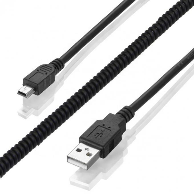 Высококачественный пружинный катушек зарядка данных мини USB 2.0 расширение зарядного кабеля для камеры Камера PS3 4