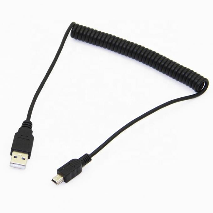 Высококачественный пружинный катушек зарядка данных мини USB 2.0 расширение зарядного кабеля для камеры Камера PS3 7
