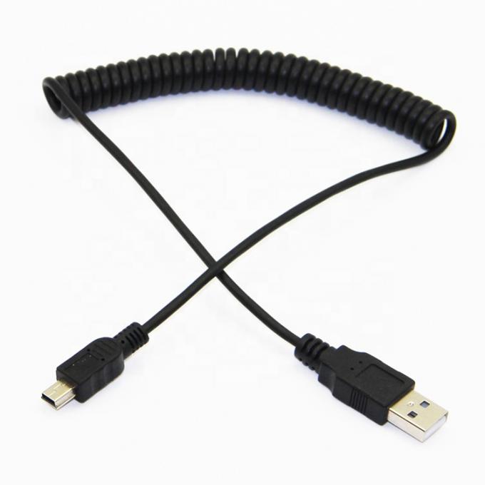 Высококачественный пружинный катушек зарядка данных мини USB 2.0 расширение зарядного кабеля для камеры Камера PS3 6