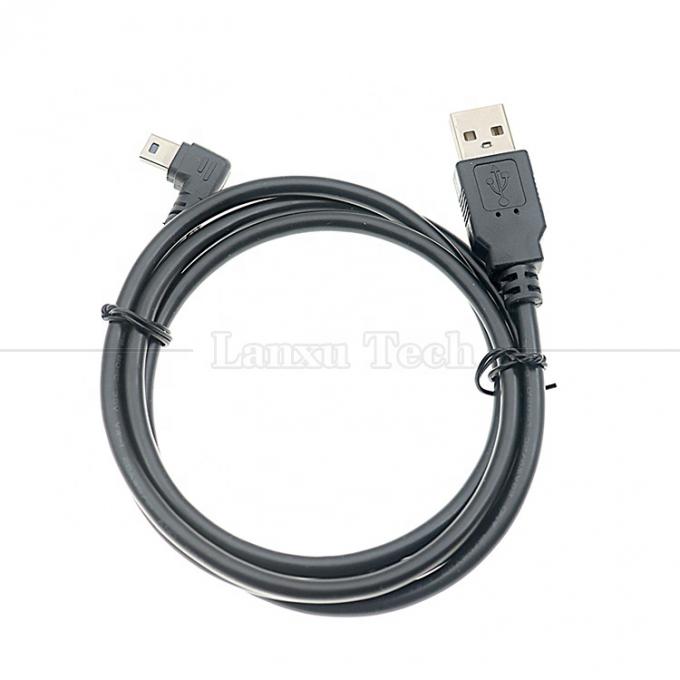 1м 2м 3м 5м 90 градусов Форма L Правый левый угол USB 2.0 Мужчина в мини B 5 пин USB кабель для зарядки данных для MP3 камеры 4
