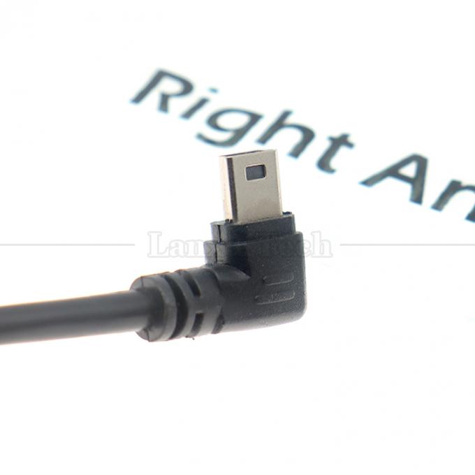1м 2м 3м 5м 90 градусов Форма L Правый левый угол USB 2.0 Мужчина в мини B 5 пин USB кабель для зарядки данных для MP3 камеры 7