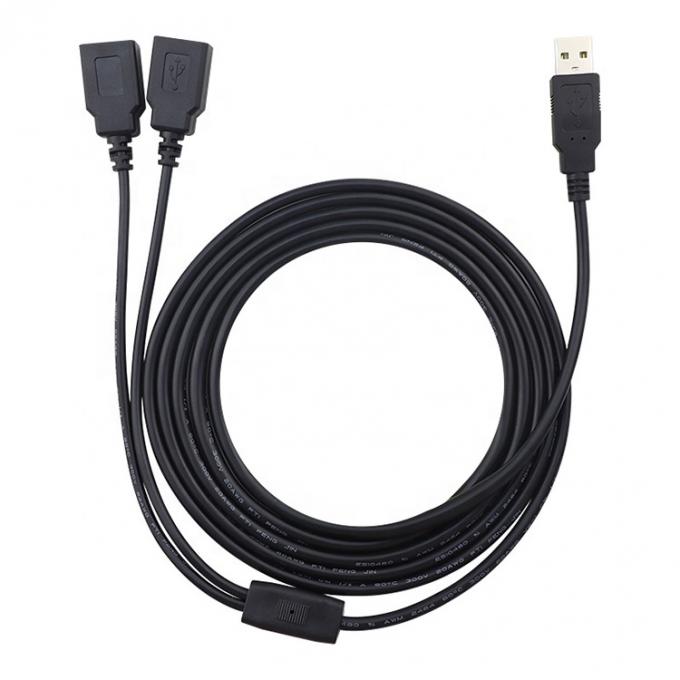 Оригинальный OEM 2m 1 Мужчина на 2 Женщины Y USB разделительный кабель для зарядки 2