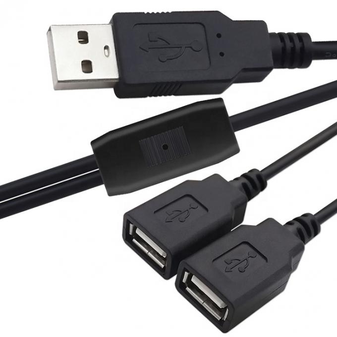 Оригинальный OEM 2m 1 Мужчина на 2 Женщины Y USB разделительный кабель для зарядки 7